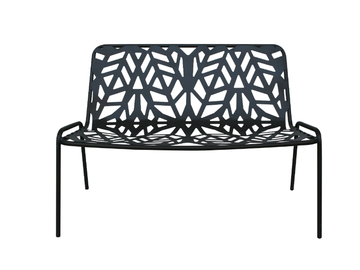 FANCY RELAX - Stackable perforated metal garden bench with back by RD Italia - view 2